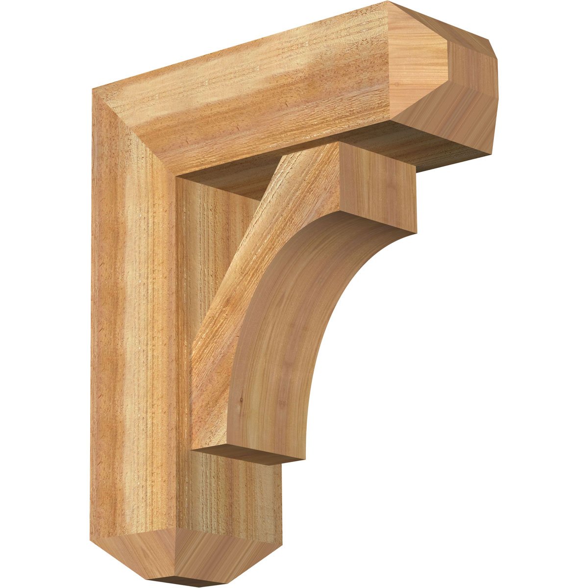 Ekena Millwork Westlake Craftsman Rough Sawn Bracket w/ Offset Brace, Western Red Cedar, 8"W x 22"D x 26"H BKT0806X22X26WTL04RWR - main